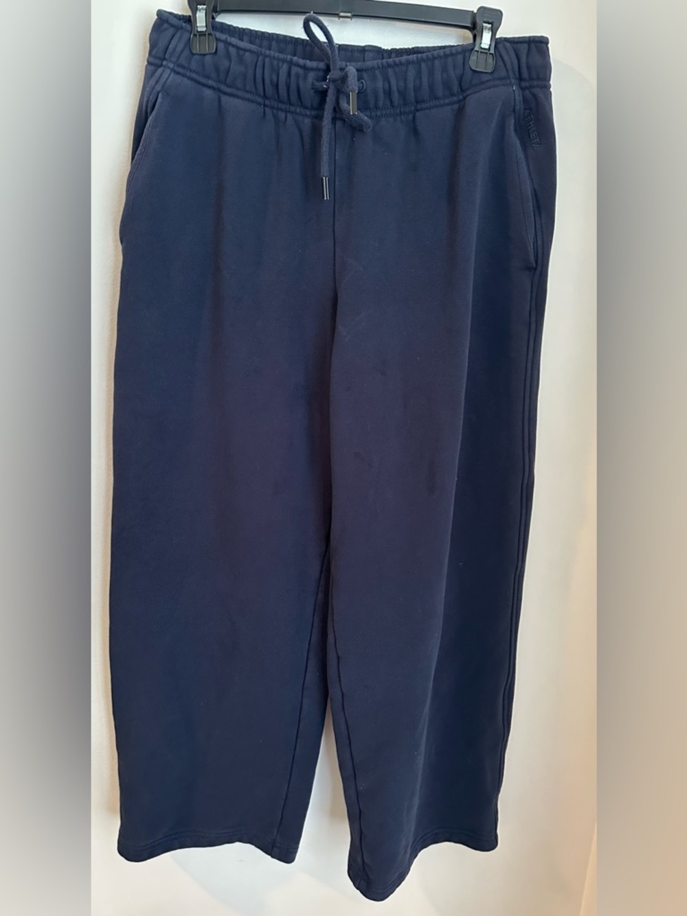 Athleta Terry Mid Rise Pant navy medium - Picture 2 of 6